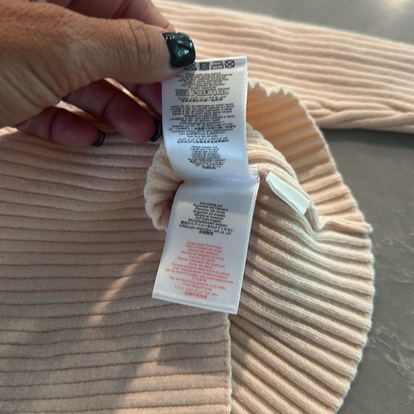 Pale pink CHLOE logo ribbed sweater size 2 - Picture 5 of 8